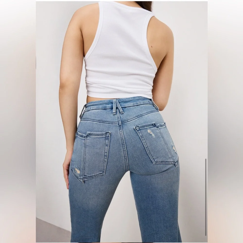 NWOT Good American Good Petite Straight Jeans Size 15 - Picture 5 of 6